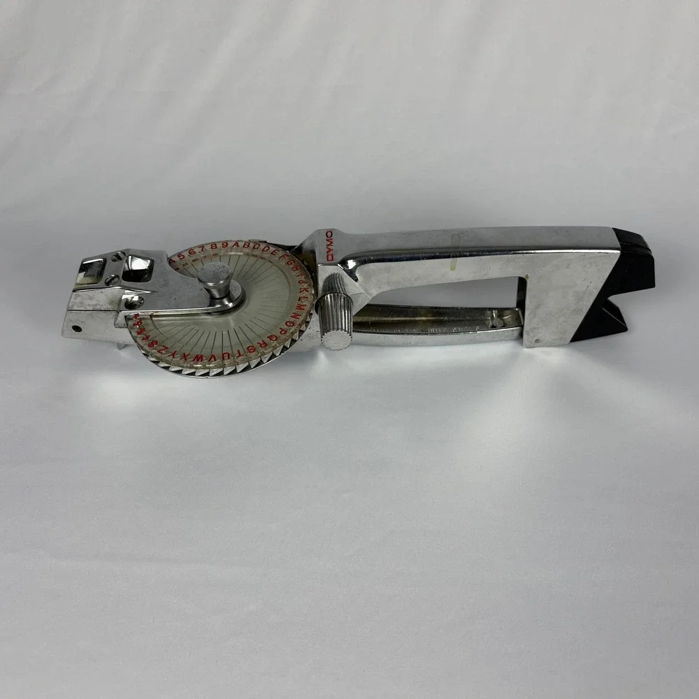 Vintage Dymo Tapewriter Chrome Embossing Label Maker Made in USA Retro Office